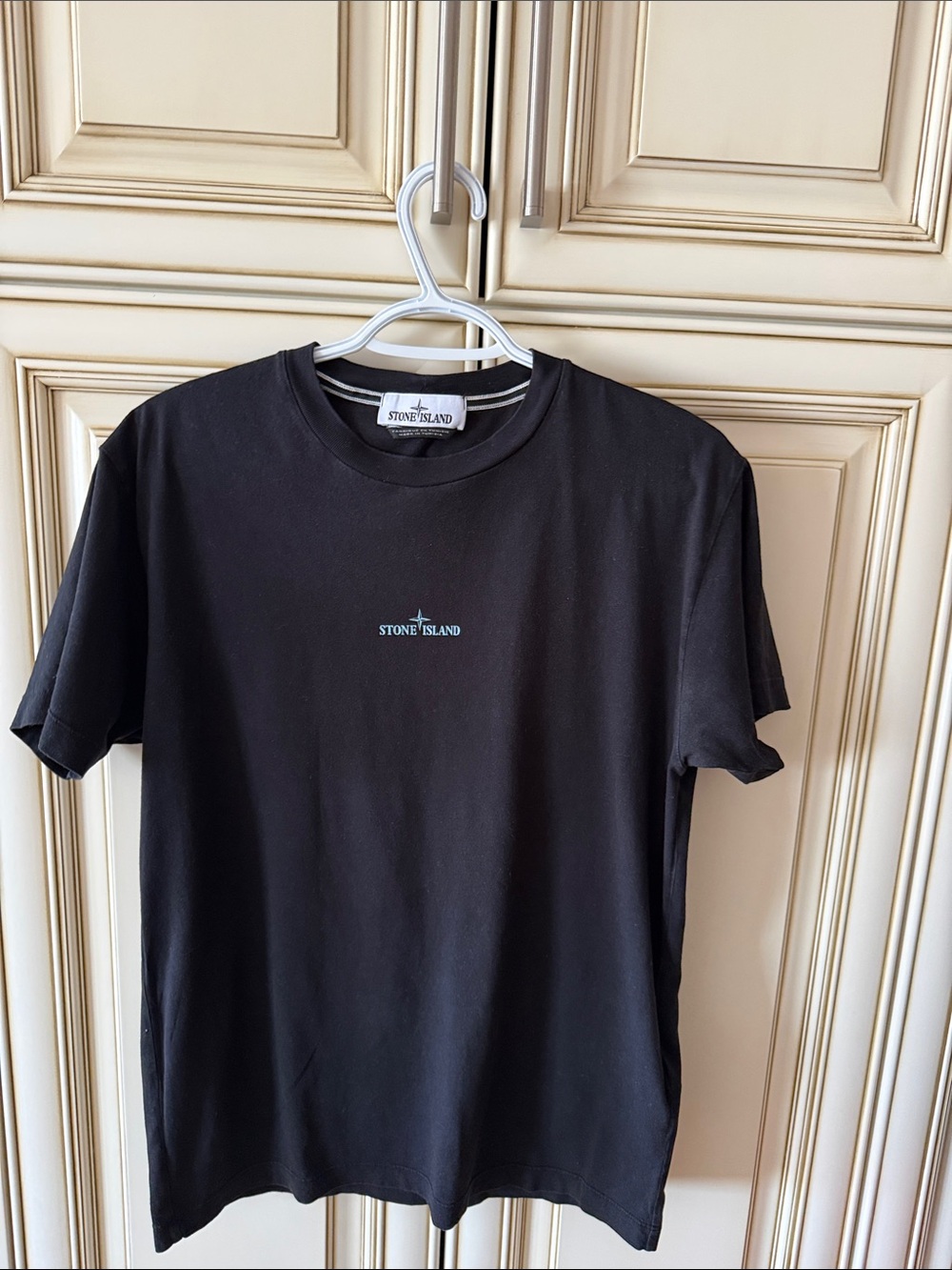 Stone Island Black Logo Short Sleeve Tee